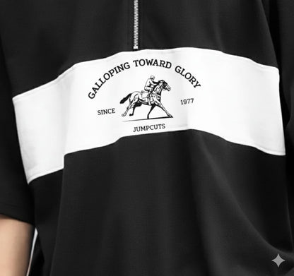 Black & White Oversized polo tshirt